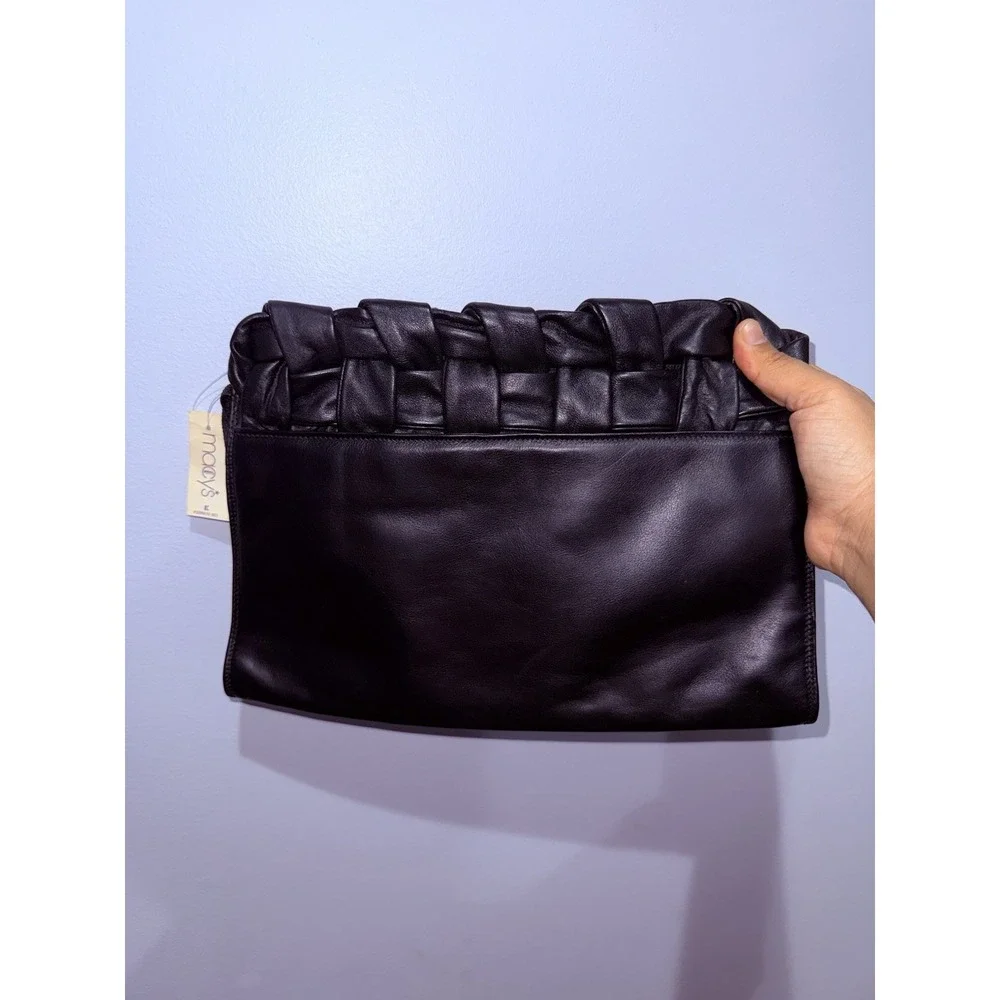 Vintage Andre Cellini‎ Black Clutch Evening Bag Purse Woven Interacció NWT R